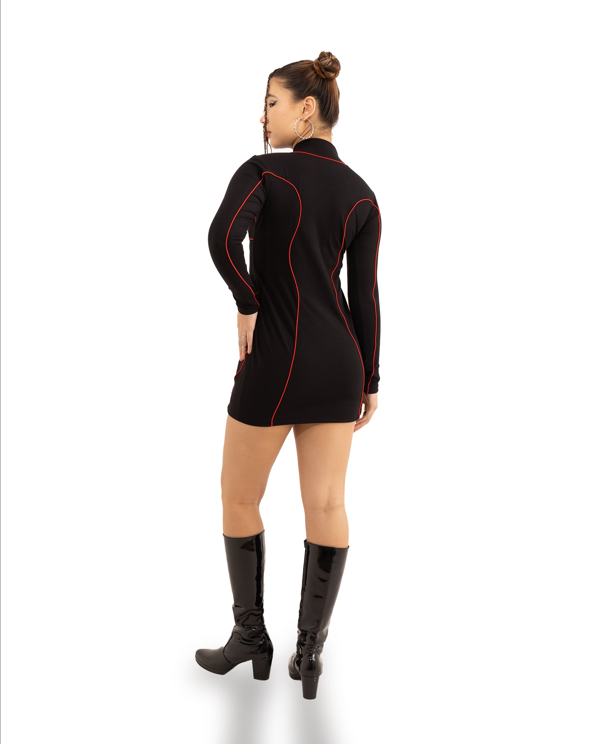 INTERFERENCE DRESS RED