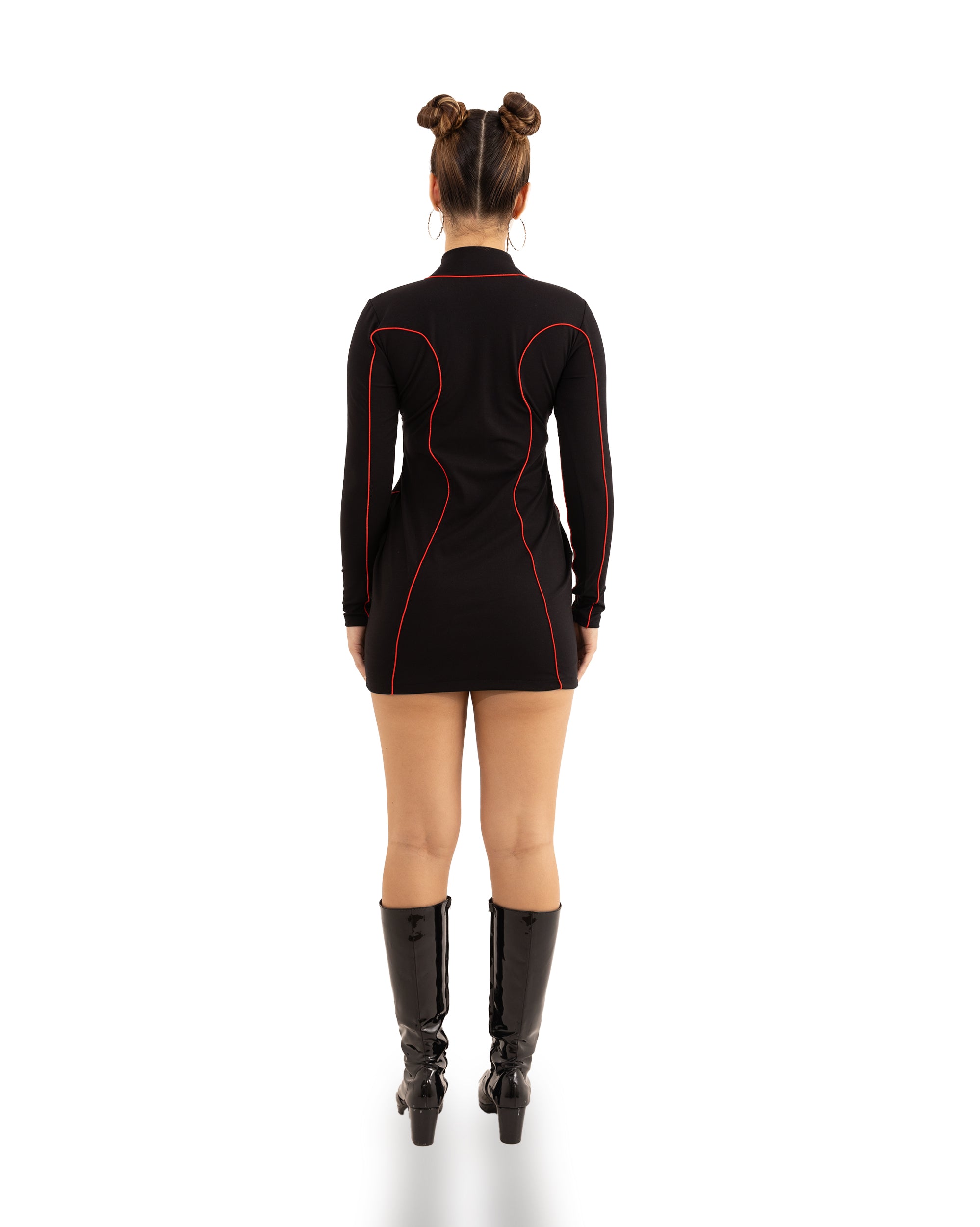 INTERFERENCE DRESS RED