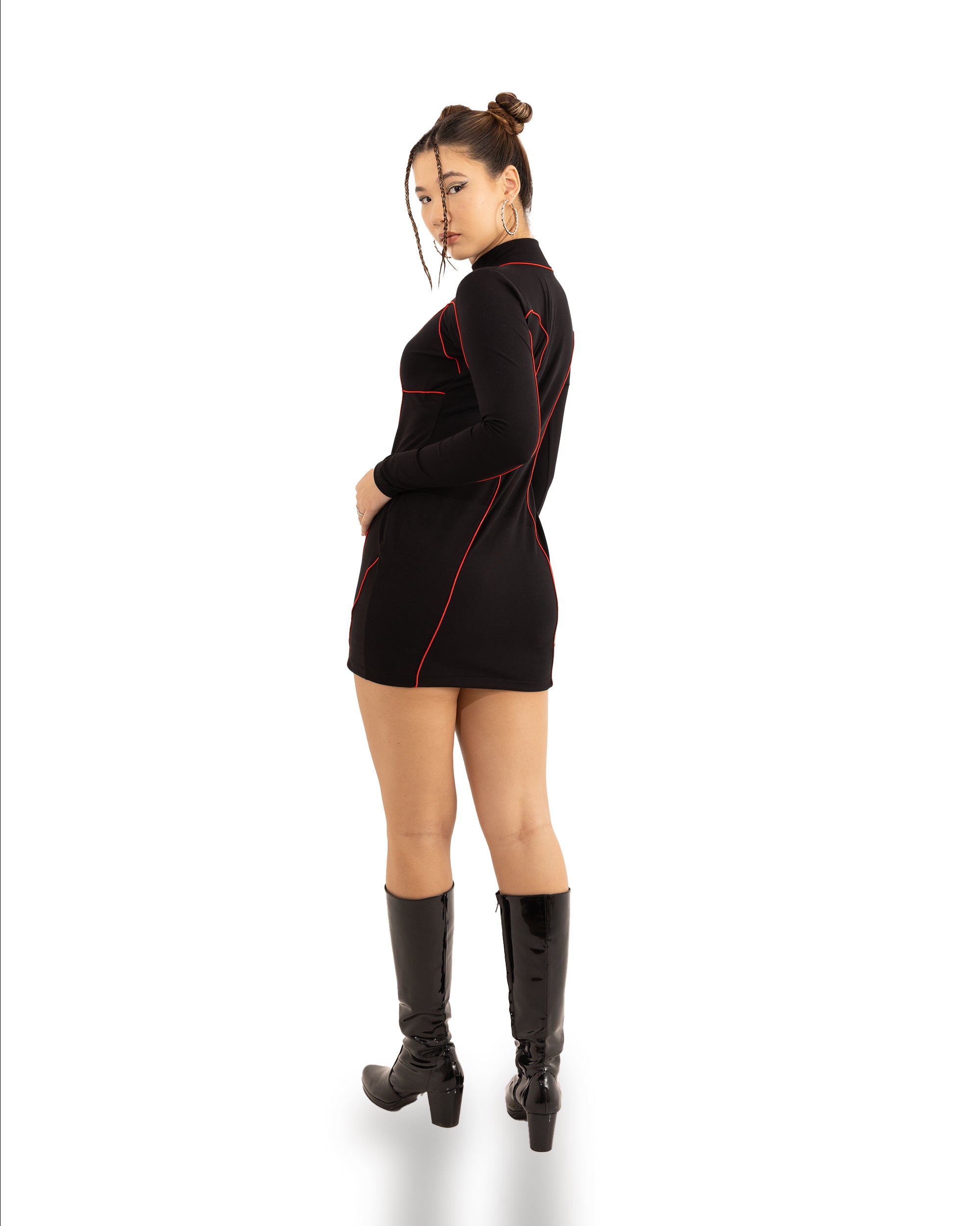INTERFERENCE DRESS RED