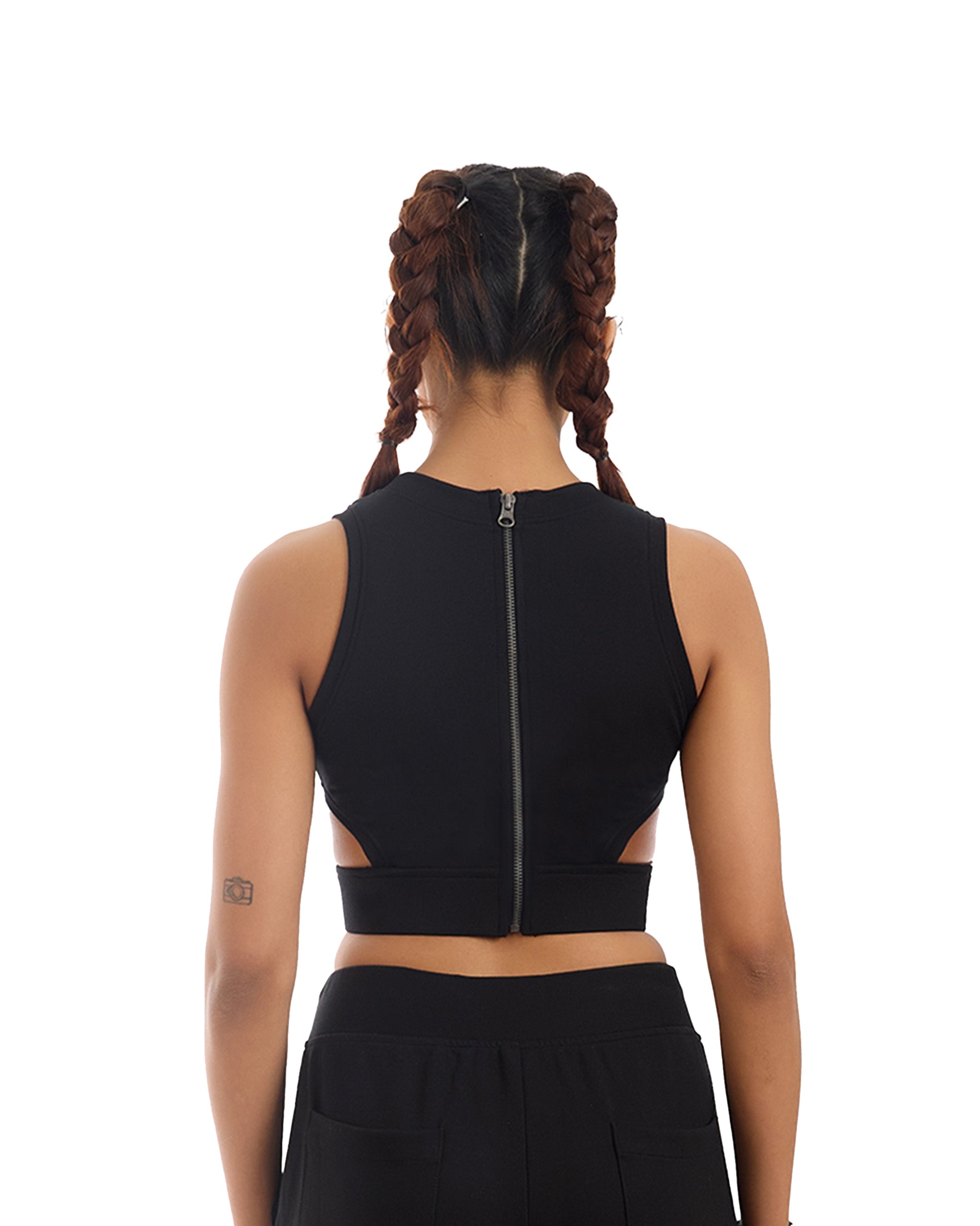 Electro Waist Cut Crop Top