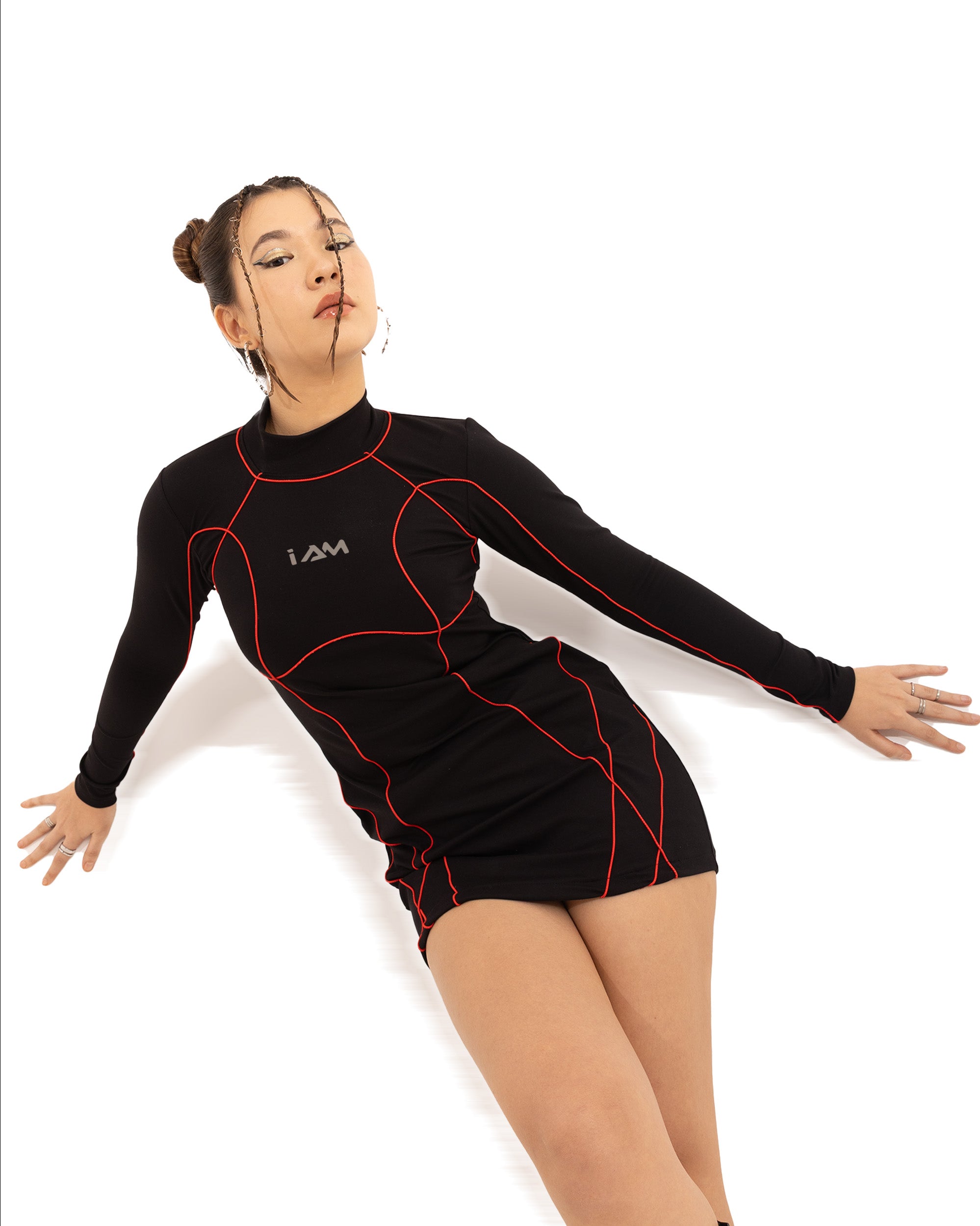 INTERFERENCE DRESS RED