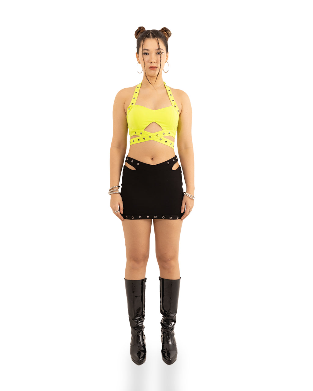 Distortion Bralette Neon, bralette by iAM, view 2