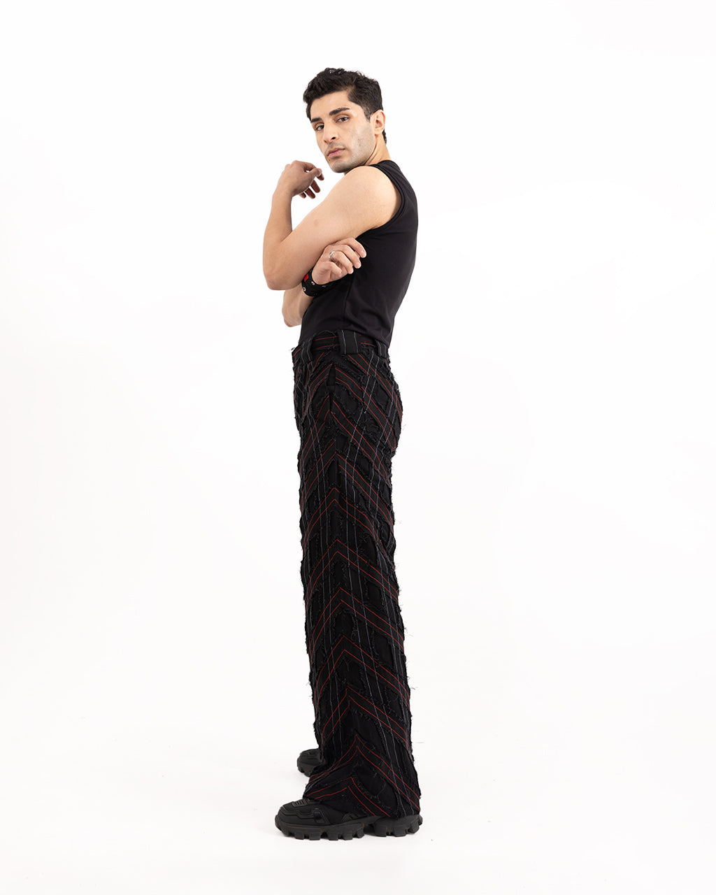 ROPE GRID PANTS (W)