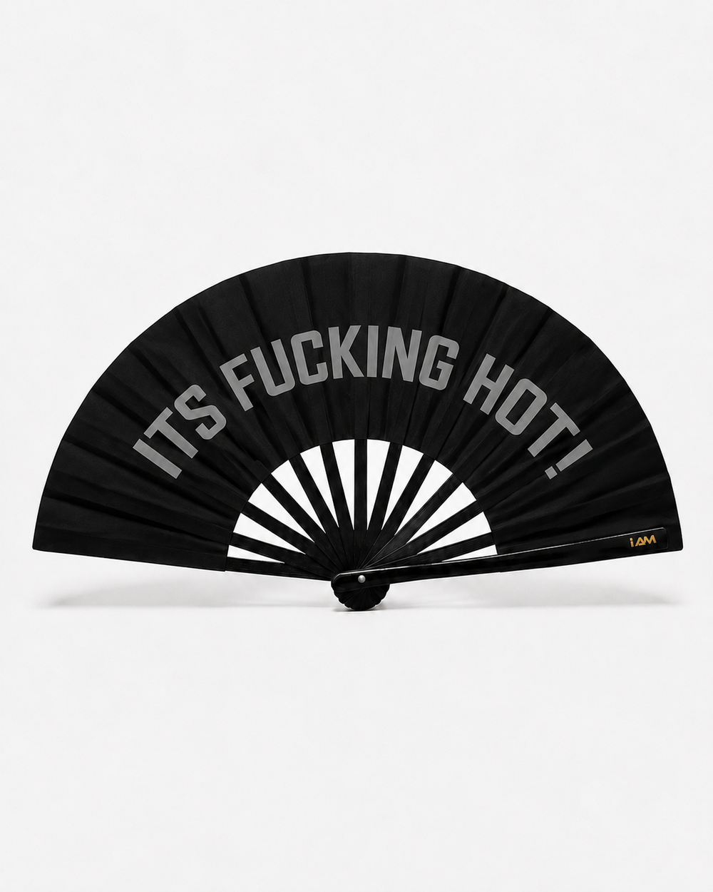 Reflective It’s Fucking Hot, hand fan by iAM