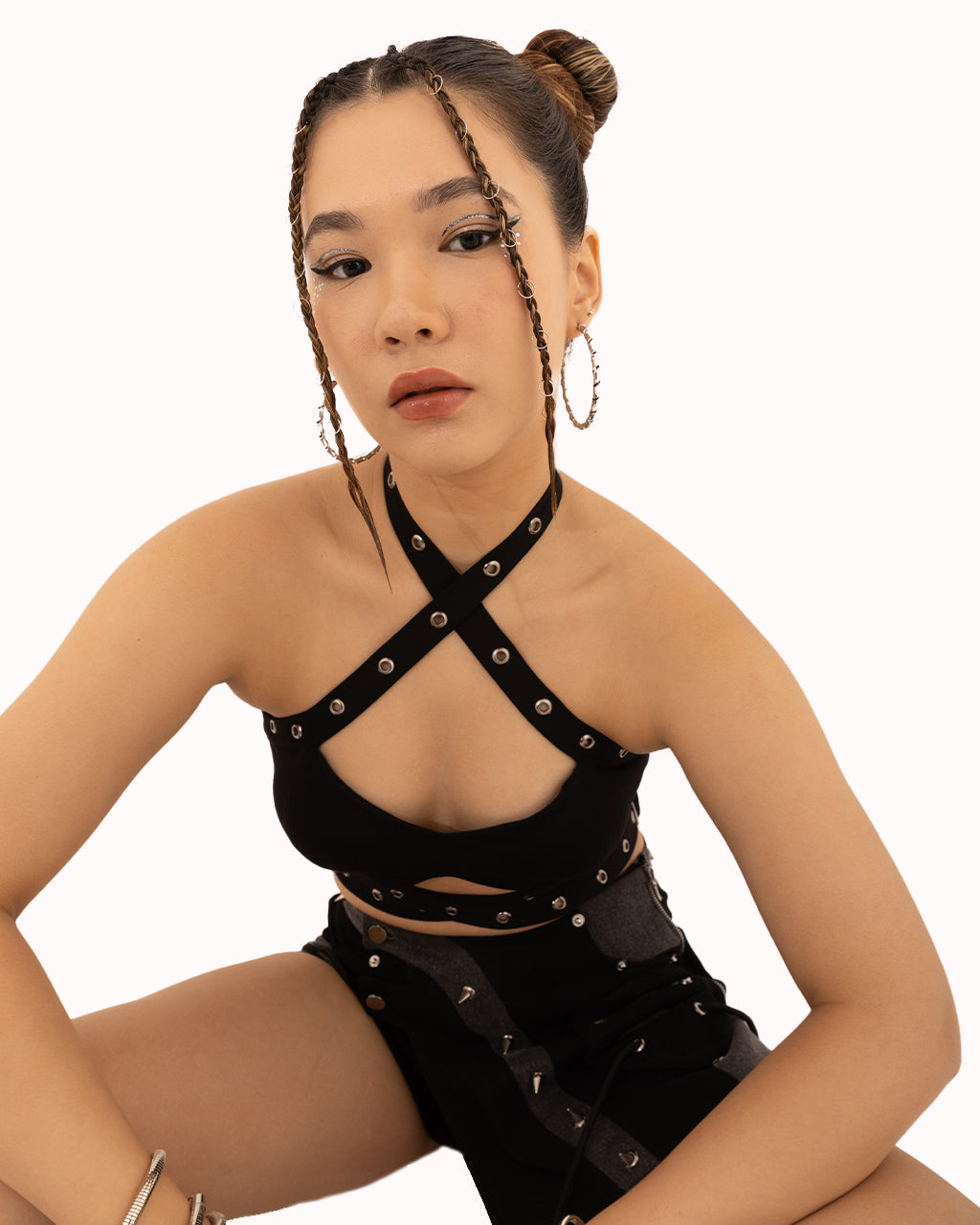 DISTORTION BRALETTE BLACK